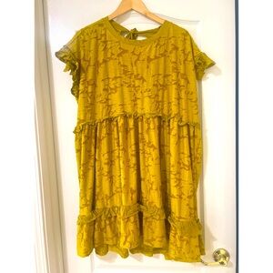 Selling this untouched Anthropology mustard dress, never worn and brand new 🤩